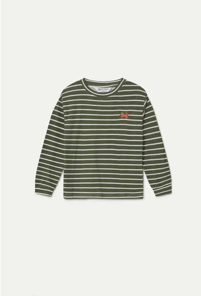 T-SHIRT RIGHE VERDI/BIANCHE