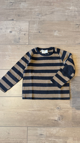 MAGLIONE RIGHE+TOPPE
