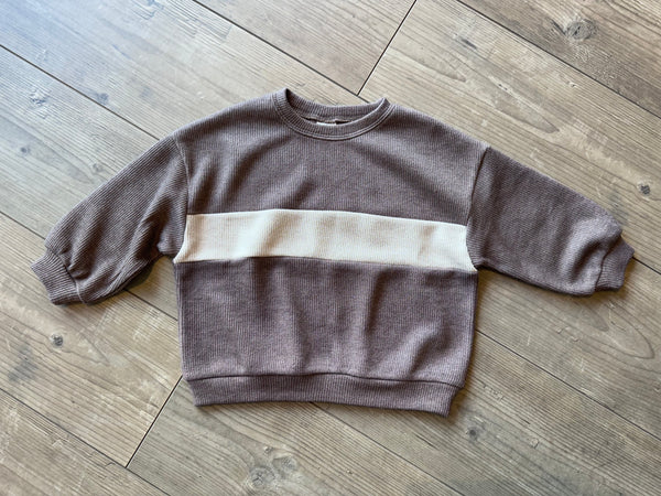 MAGLIONE MARRONE/PANNA