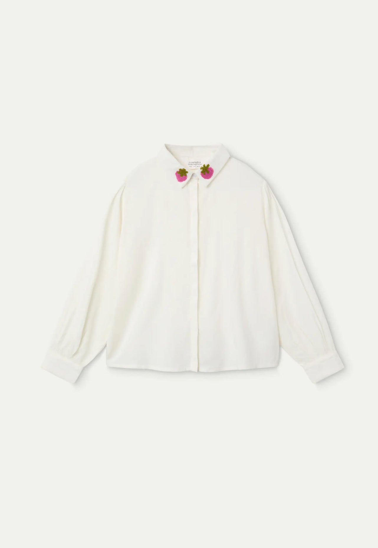 CAMICIA FRAGOLE RICAMATE