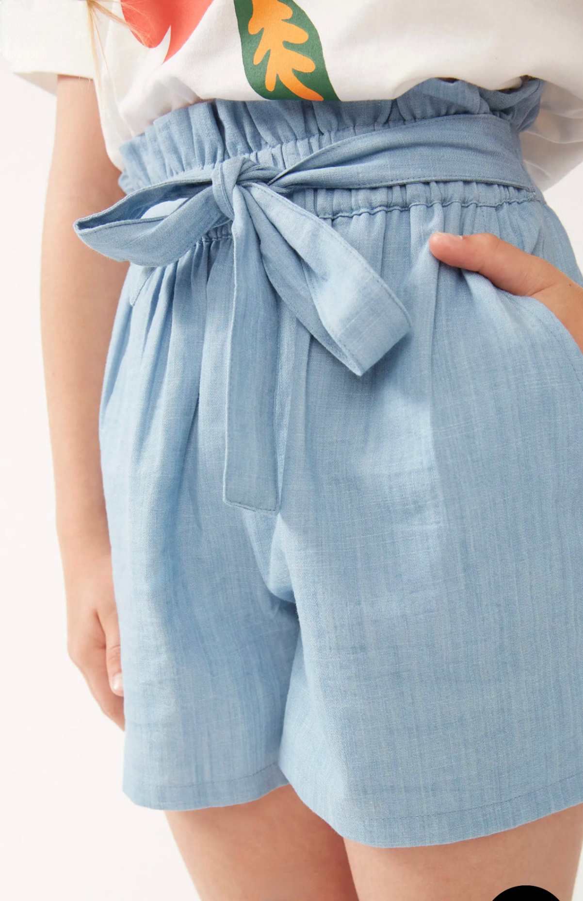 SHORT VITA ALTA EFFETTO DENIM