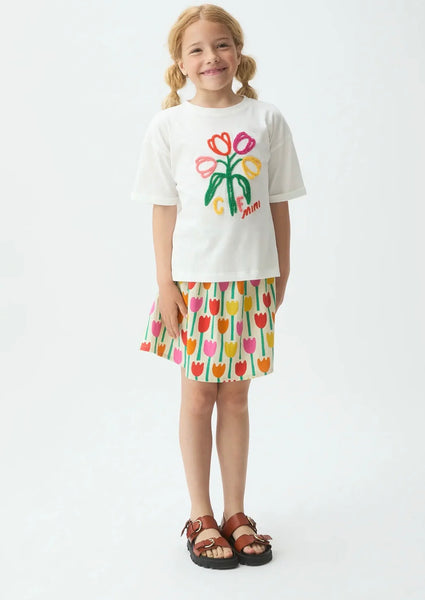 T-SHIRT FIORI RICAMATI