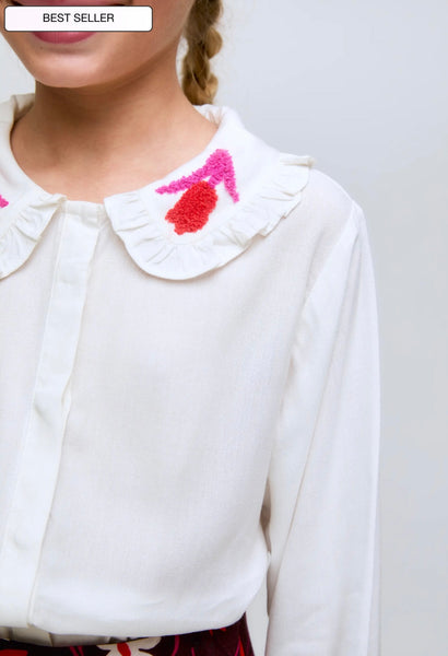 CAMICIA RICAMO FIORE