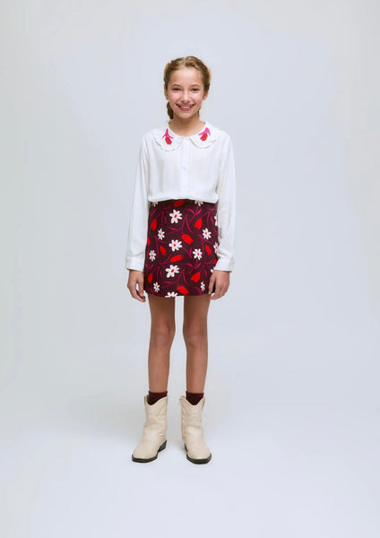CAMICIA RICAMO FIORE