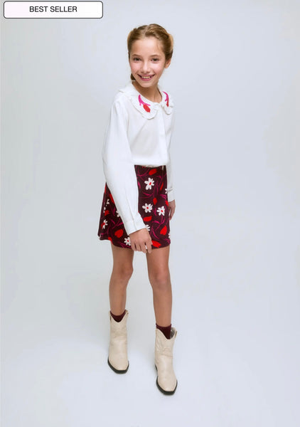 CAMICIA RICAMO FIORE