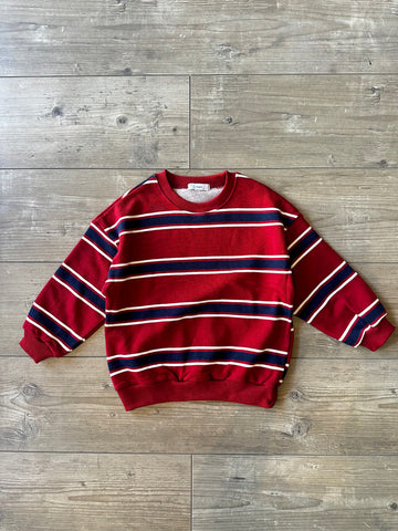 FELPA BORDEAUX RIGHE